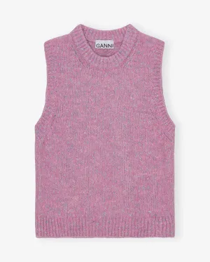 Alpaca Mix Vest Rose Violet