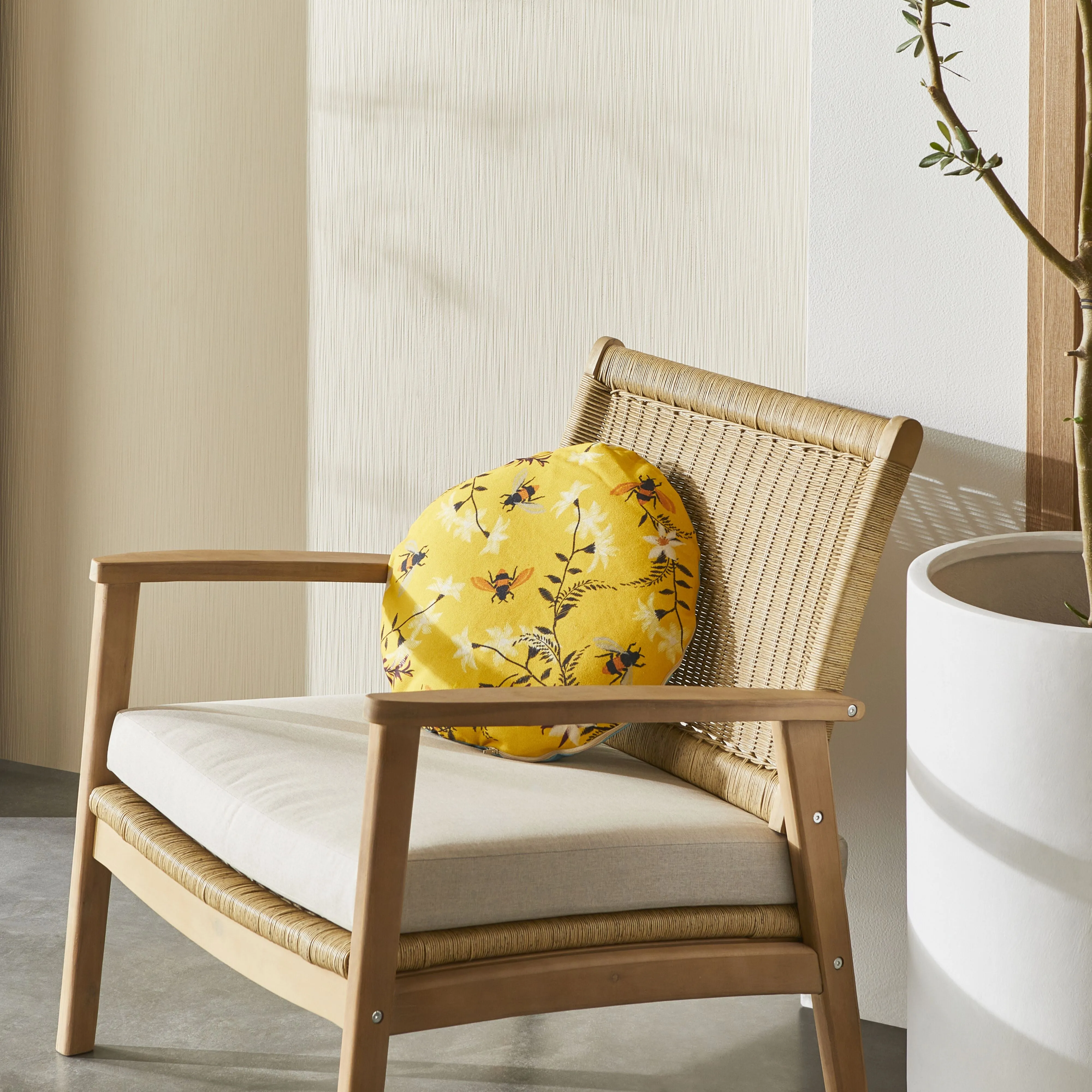 Aruba Outdoor Indoor Bee Cushion 45cm