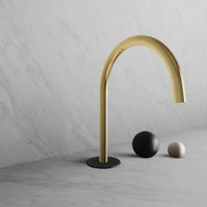 BARiL B35-8100-00L-JK Wall-Mounted Lavatory Faucet Spout With Deck Mounted Handles