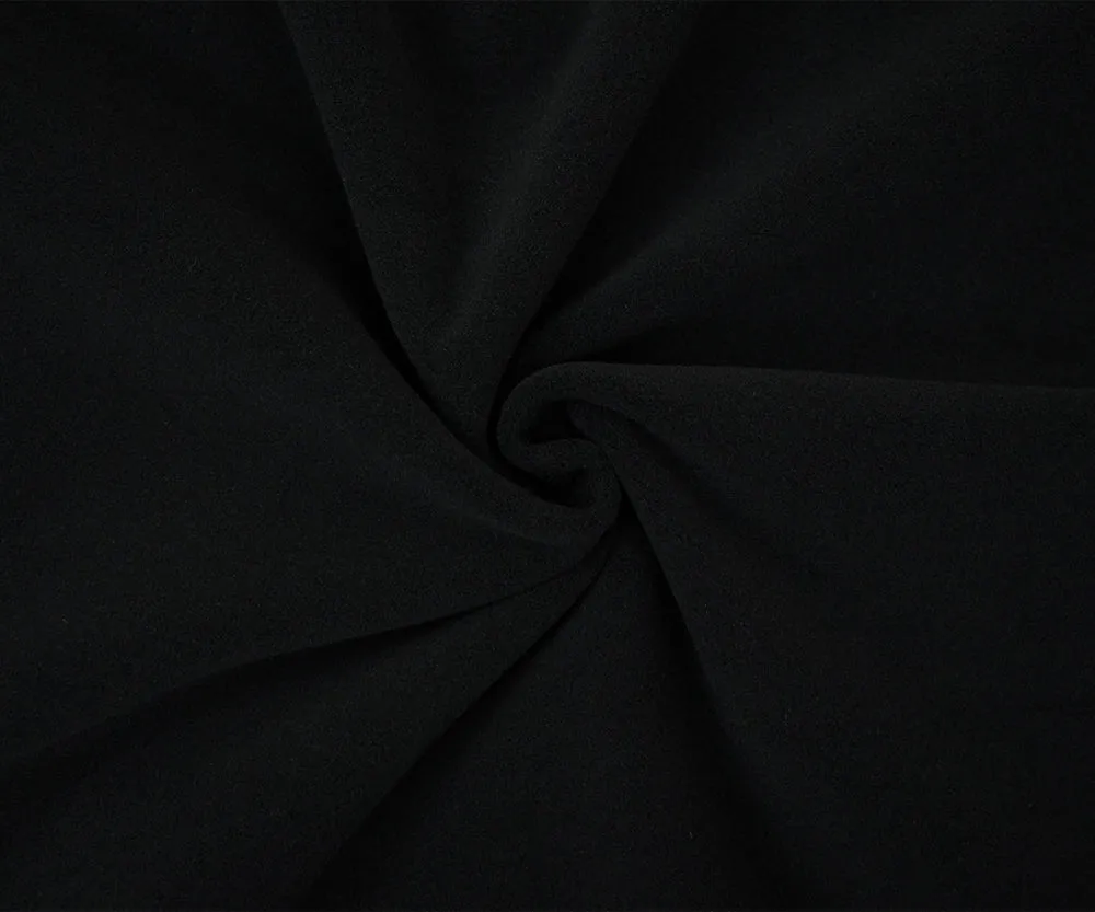Black Polyester Heavy Weight Polartec Wind Pro Knit Fabric