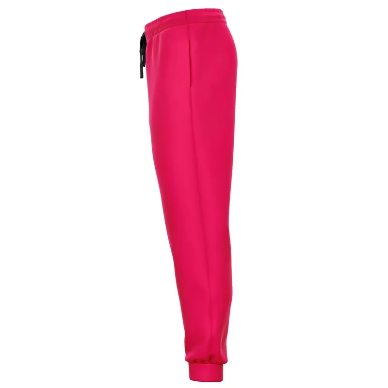 Bright Pink Joggers | Unisex | with PLUS sizes | Bright Pure Pink | C0M100Y50K0