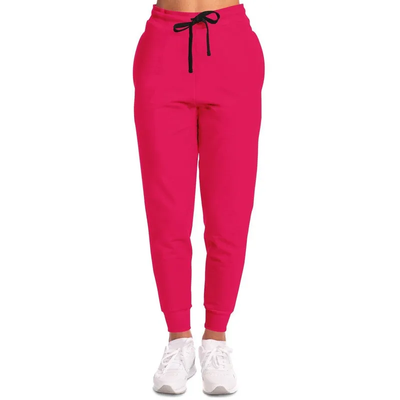 Bright Pink Joggers | Unisex | with PLUS sizes | Bright Pure Pink | C0M100Y50K0