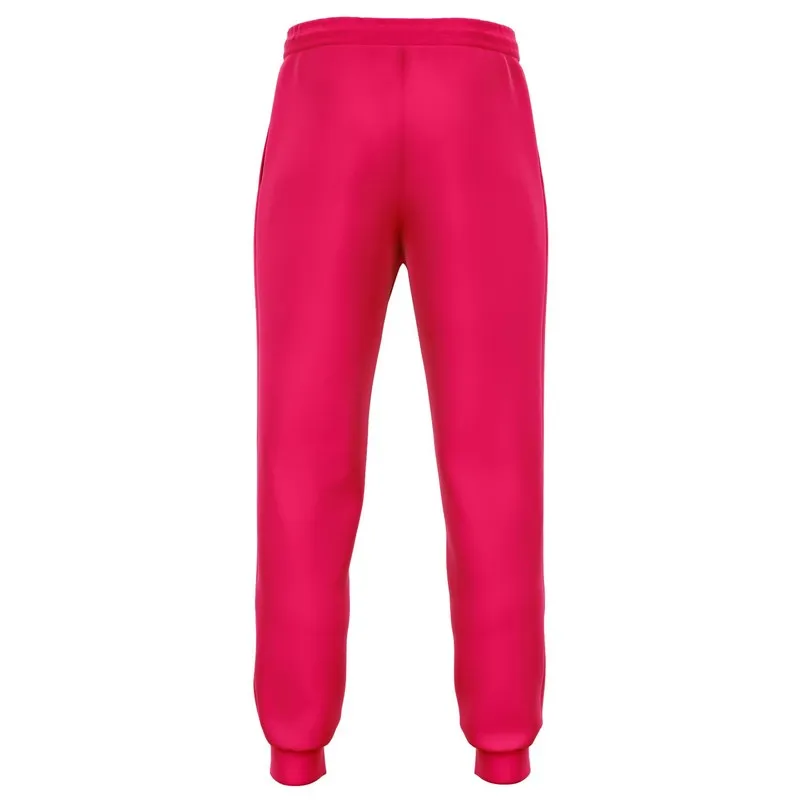 Bright Pink Joggers | Unisex | with PLUS sizes | Bright Pure Pink | C0M100Y50K0