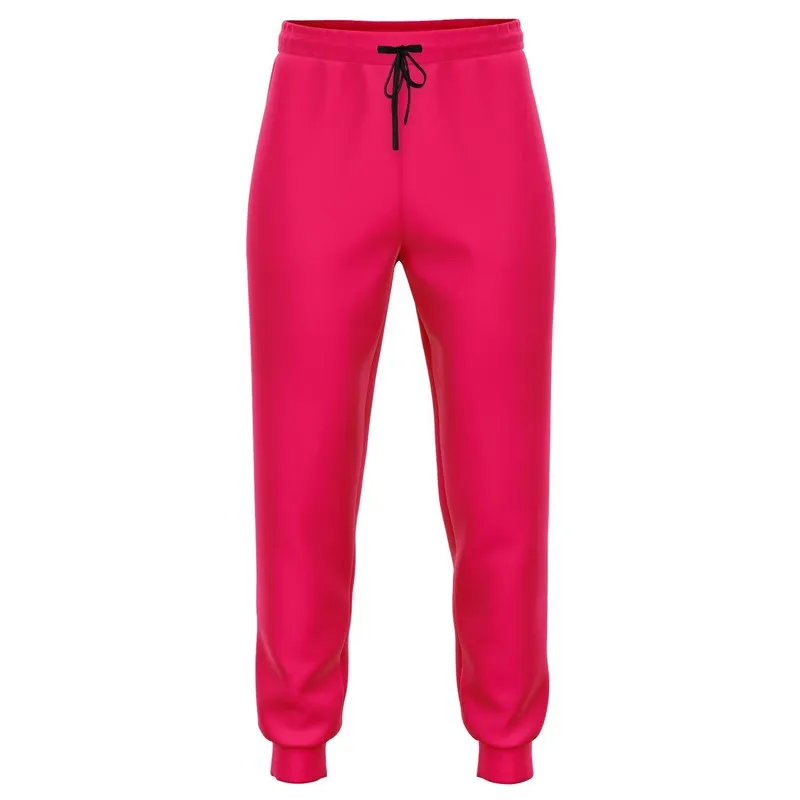 Bright Pink Joggers | Unisex | with PLUS sizes | Bright Pure Pink | C0M100Y50K0