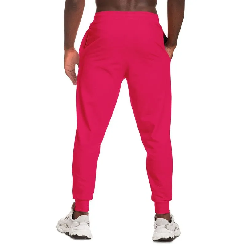 Bright Pink Joggers | Unisex | with PLUS sizes | Bright Pure Pink | C0M100Y50K0