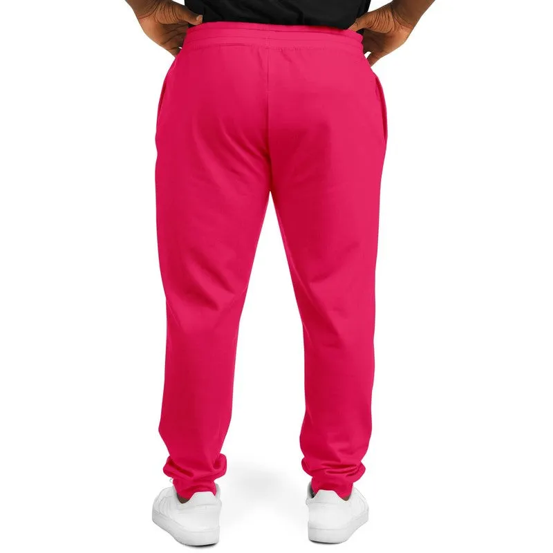 Bright Pink Joggers | Unisex | with PLUS sizes | Bright Pure Pink | C0M100Y50K0