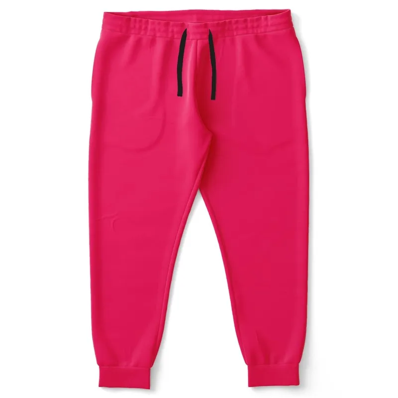 Bright Pink Joggers | Unisex | with PLUS sizes | Bright Pure Pink | C0M100Y50K0