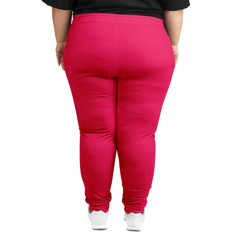 Bright Pink Joggers | Unisex | with PLUS sizes | Bright Pure Pink | C0M100Y50K0
