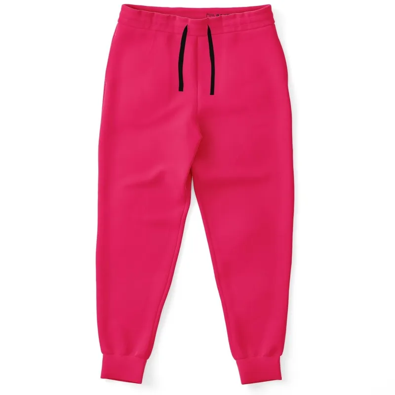 Bright Pink Joggers | Unisex | with PLUS sizes | Bright Pure Pink | C0M100Y50K0
