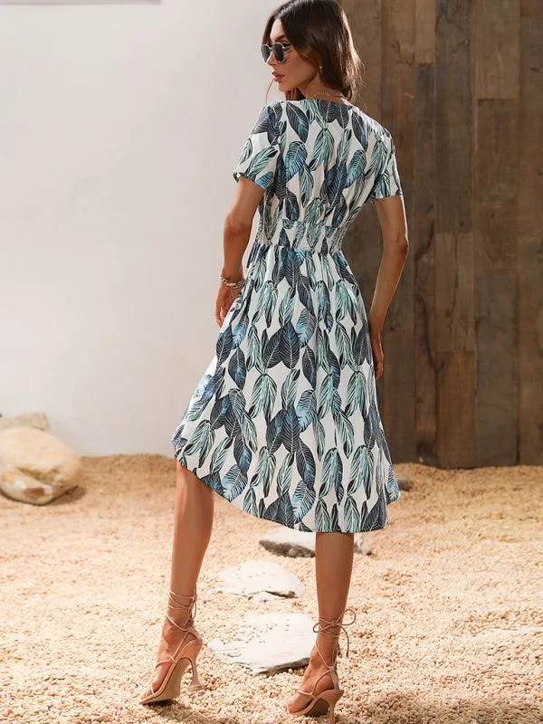 Chic Floral V-Neck Summer Dress for Effortless Style