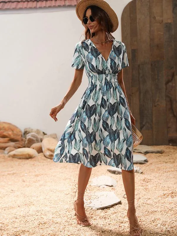 Chic Floral V-Neck Summer Dress for Effortless Style