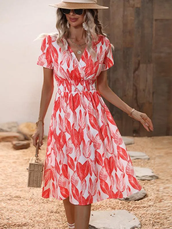 Chic Floral V-Neck Summer Dress for Effortless Style