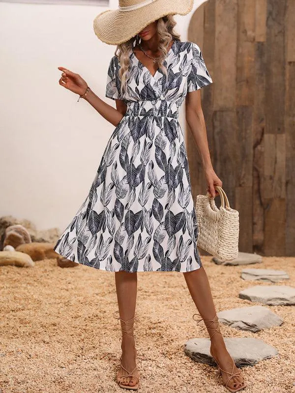 Chic Floral V-Neck Summer Dress for Effortless Style