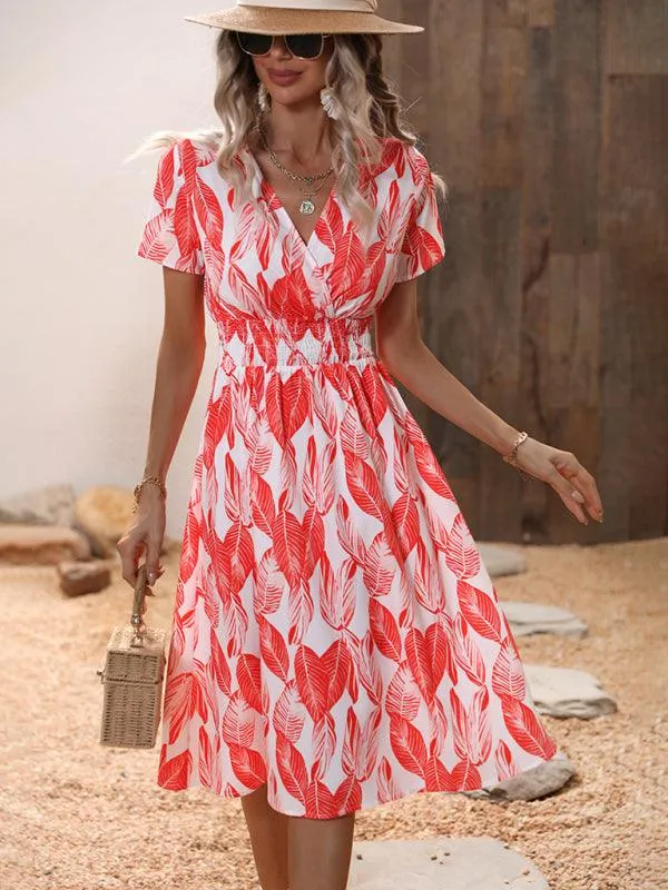 Chic Floral V-Neck Summer Dress for Effortless Style