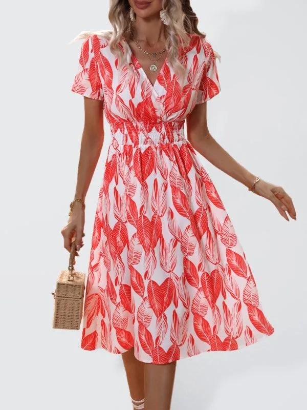 Chic Floral V-Neck Summer Dress for Effortless Style