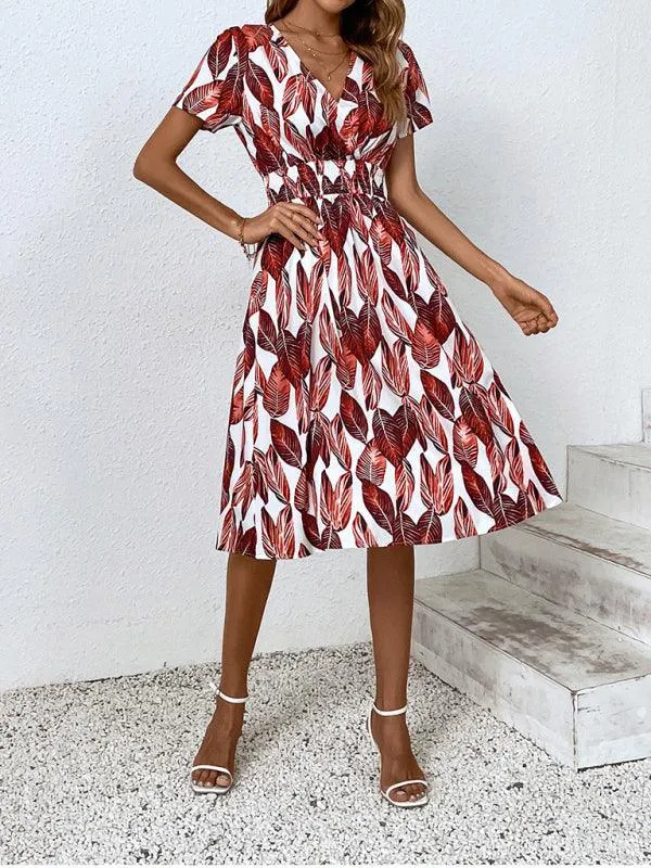 Chic Floral V-Neck Summer Dress for Effortless Style