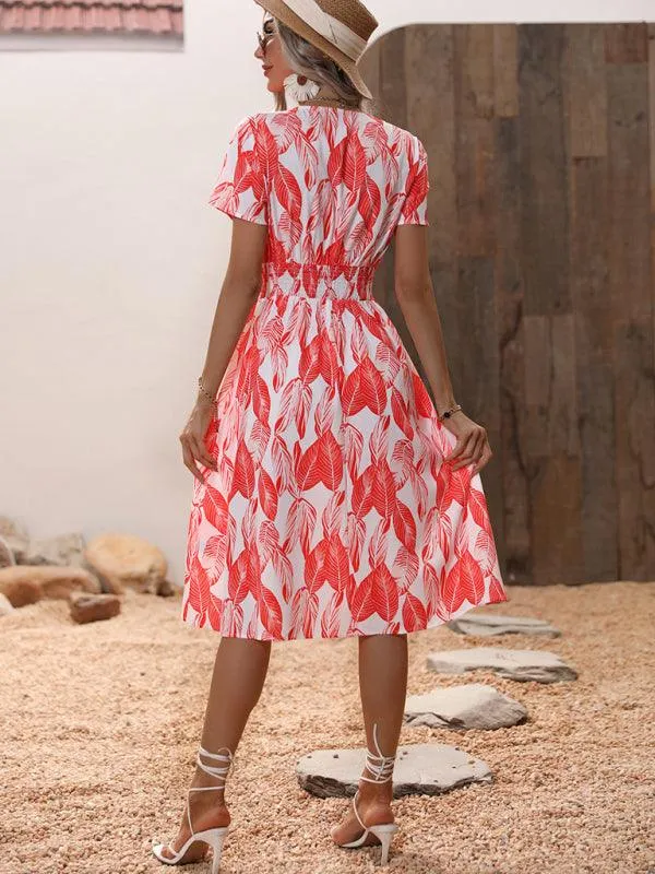 Chic Floral V-Neck Summer Dress for Effortless Style
