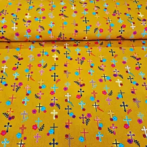 Colourful Crucifixes - Digital Cotton Print
