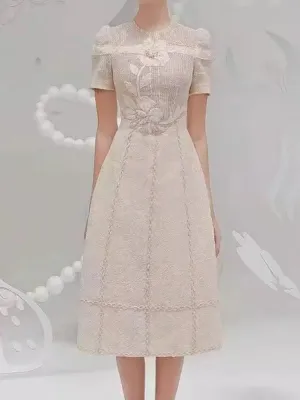 Fairy Style Embroidered Flower Dress