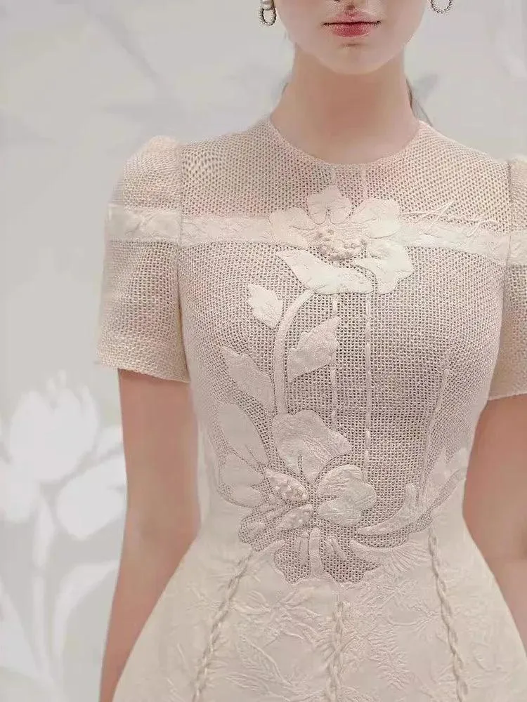 Fairy Style Embroidered Flower Dress