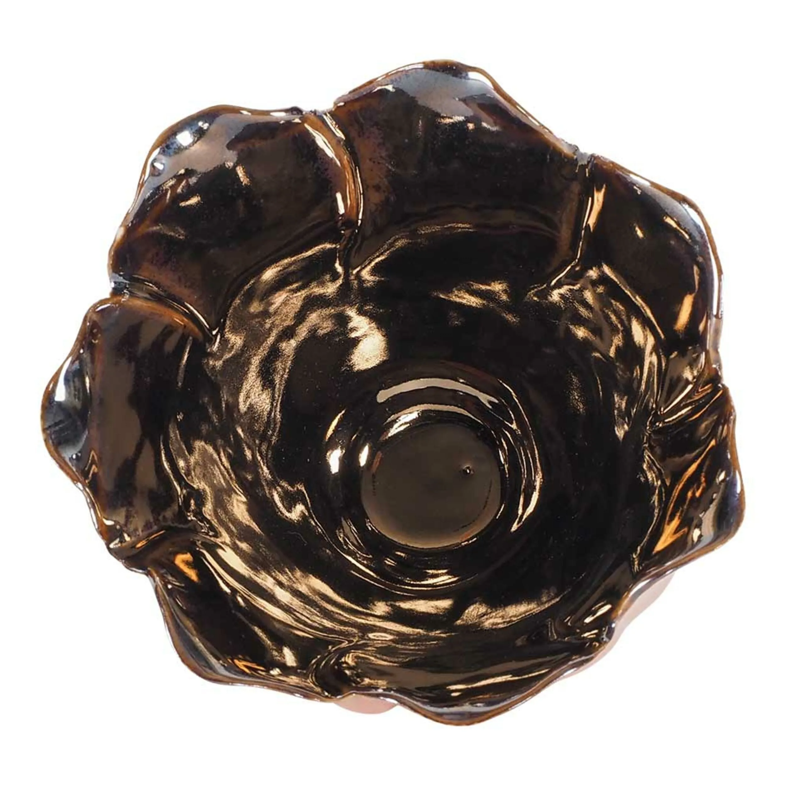 Floriana Tulip Vase Copper and Pink 10x10x7cm