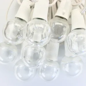 G40 Pure (Cool) White Smooth LED Bulbs E17 Bases (25 Pack)
