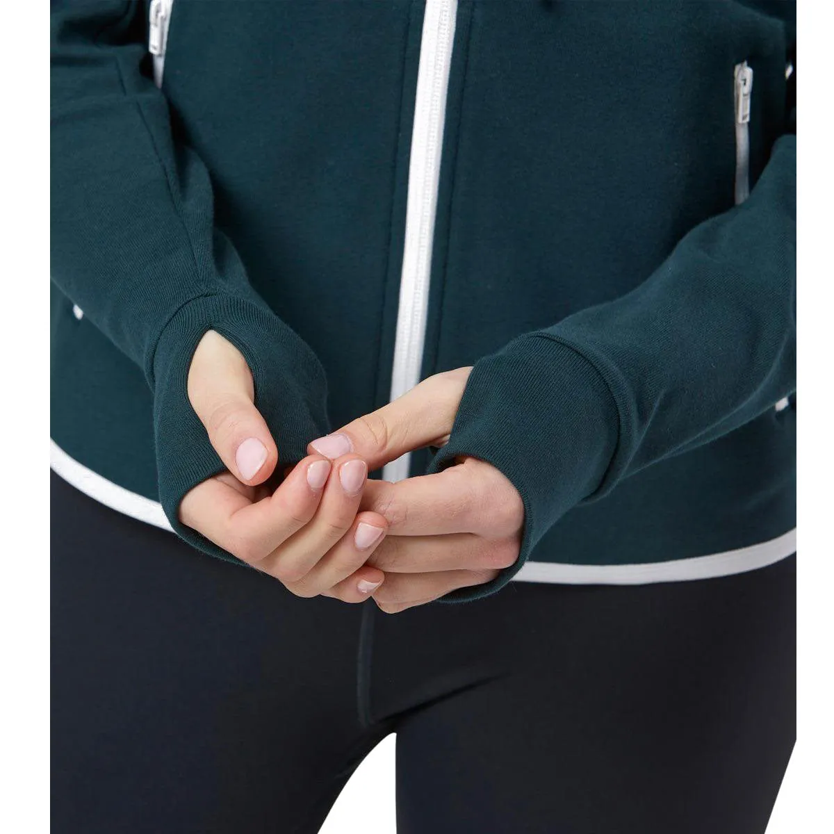 Gym Coffee Chill Zip Hoodie - Womens - Moss Green