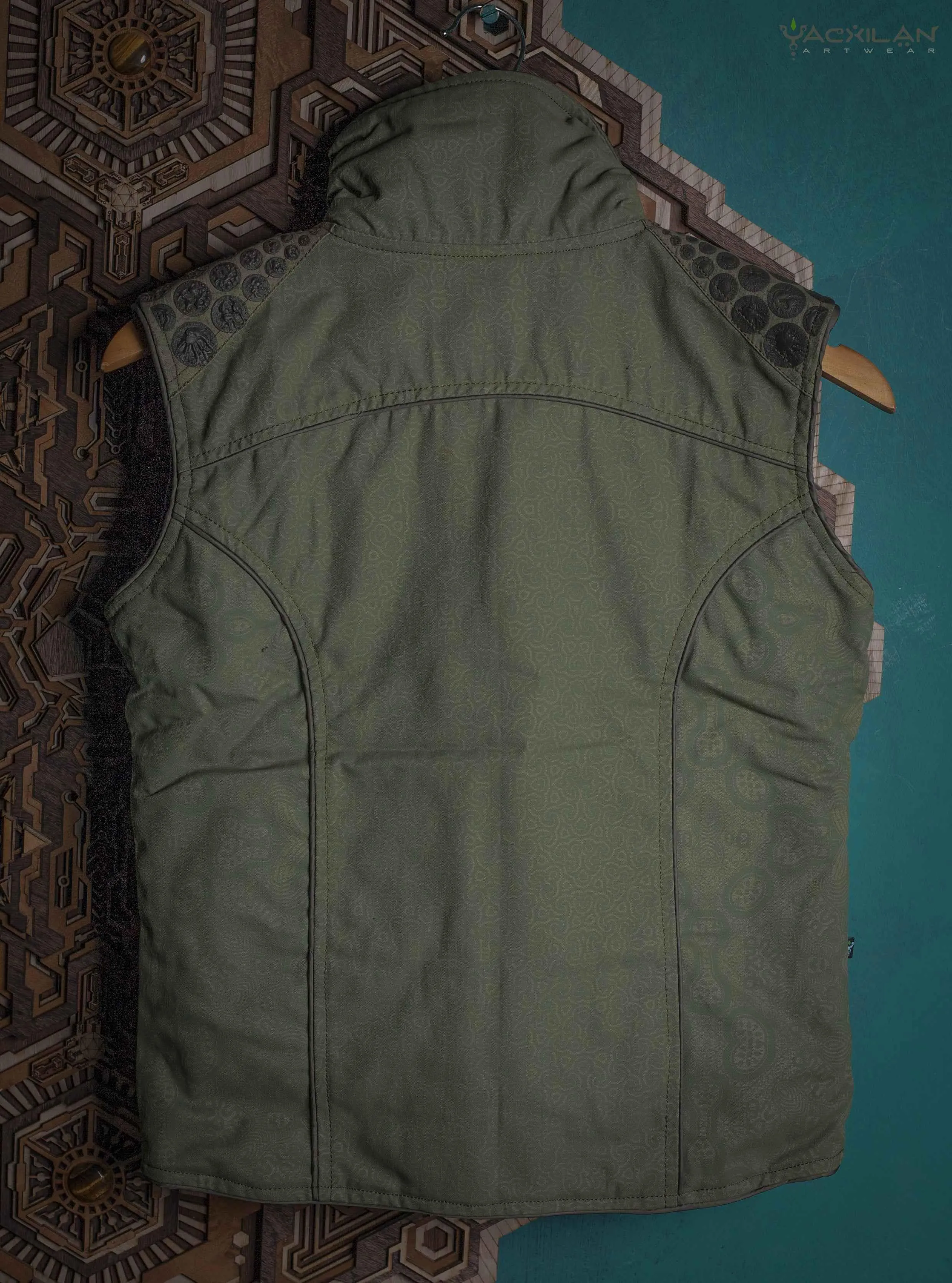 Jacket Sleeveless Woman High Neck / Cotton Printed Sandman - TRIHEX