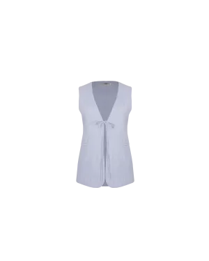 LOU TIE VEST PASTEL BLUE