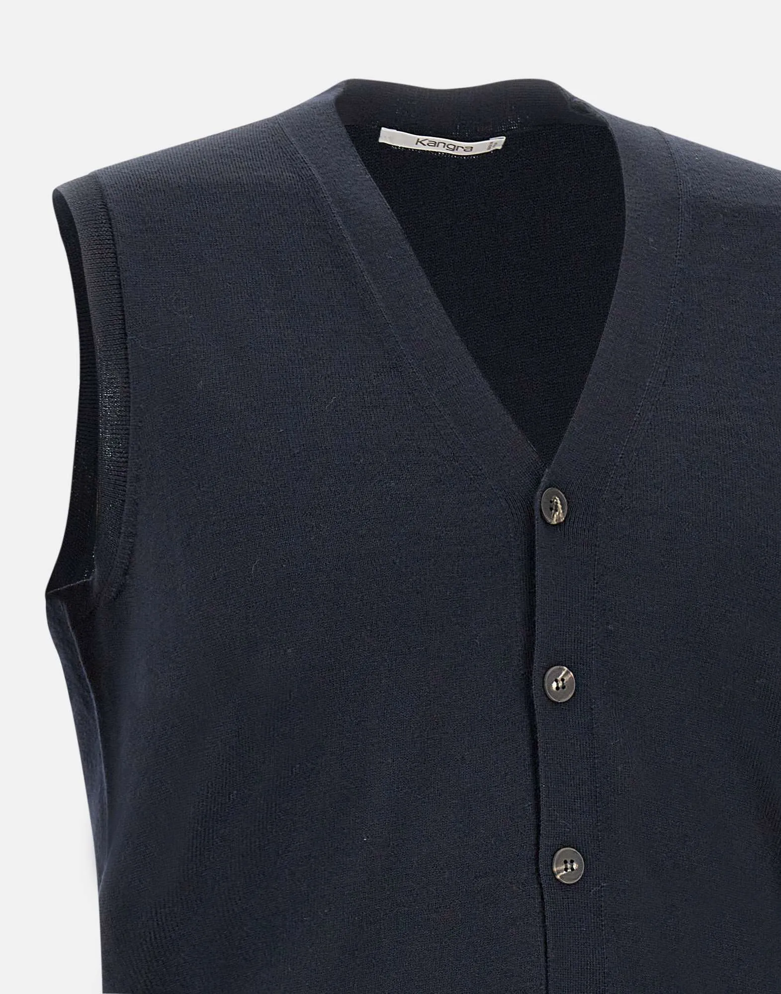 Midnight Blue Merino Wool Vest