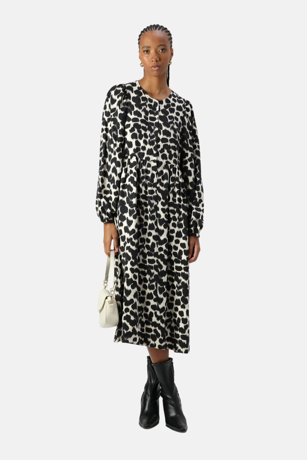 MSCH Ottelie Karalynn Long Dress | Oatmeal Animal