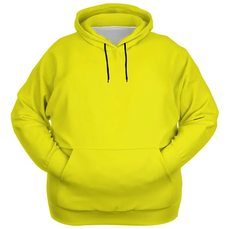 Neon Yellow Hoodie | Unisex | with PLUS sizes | Bright Pure Green Yellow | C12M0Y100K0
