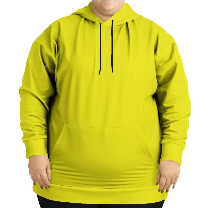 Neon Yellow Hoodie | Unisex | with PLUS sizes | Bright Pure Green Yellow | C12M0Y100K0