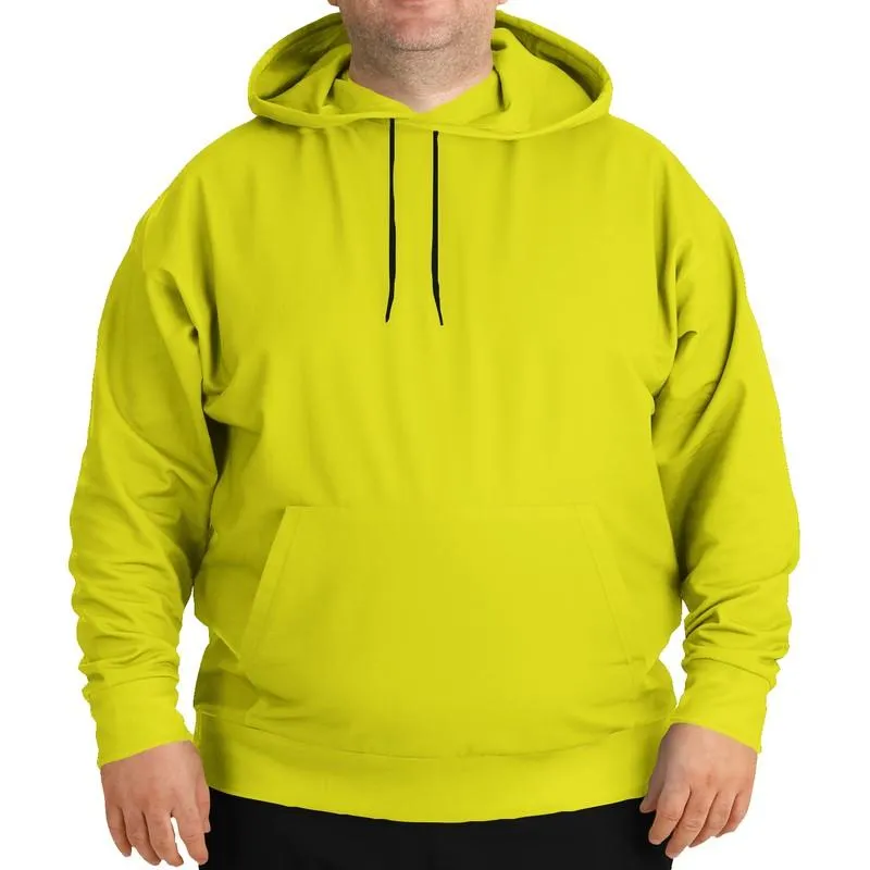 Neon Yellow Hoodie | Unisex | with PLUS sizes | Bright Pure Green Yellow | C12M0Y100K0