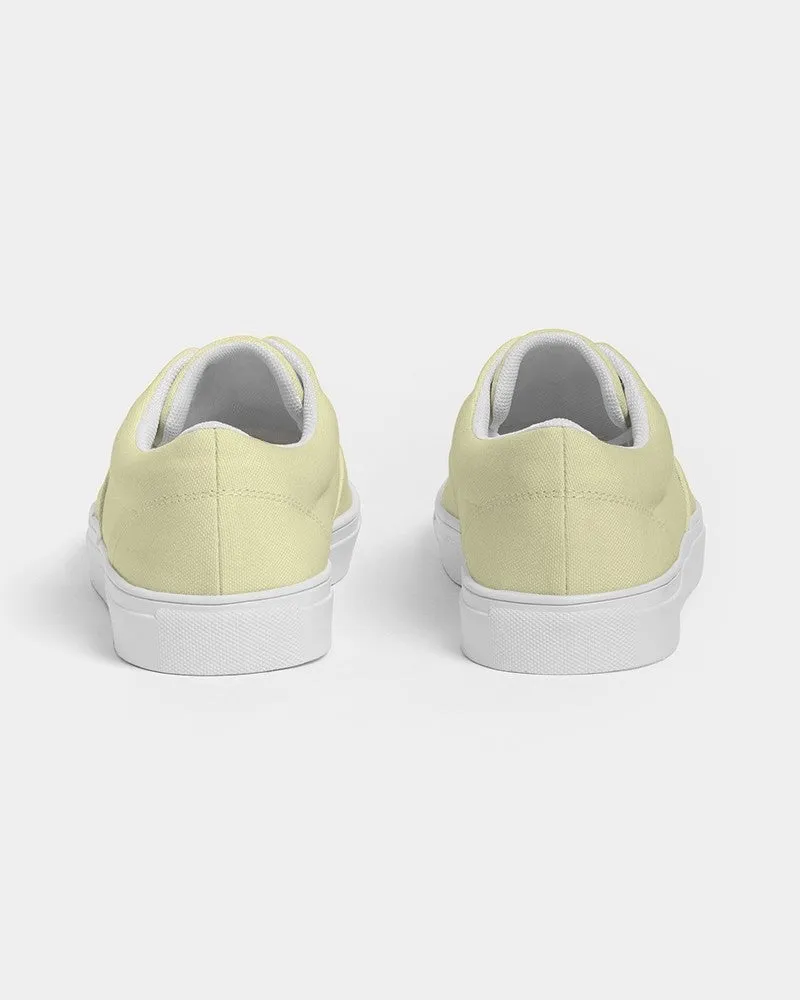 Pale Pastel Yellow Women's Canvas Sneakers | Women's | Bright Pale Pastel Yellow | C0M0Y30K0