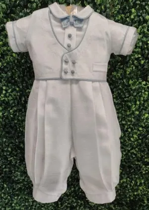 Piccolo Bacio Boys’ Shantung Blue Willie