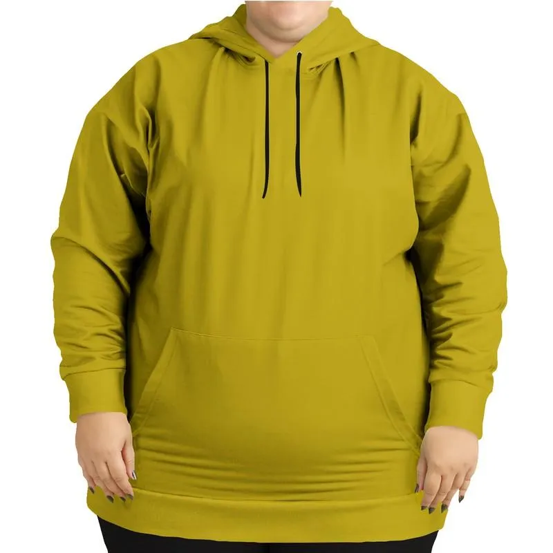Plain Yellow Hoodie | Unisex | with PLUS sizes | C0M12Y100K30