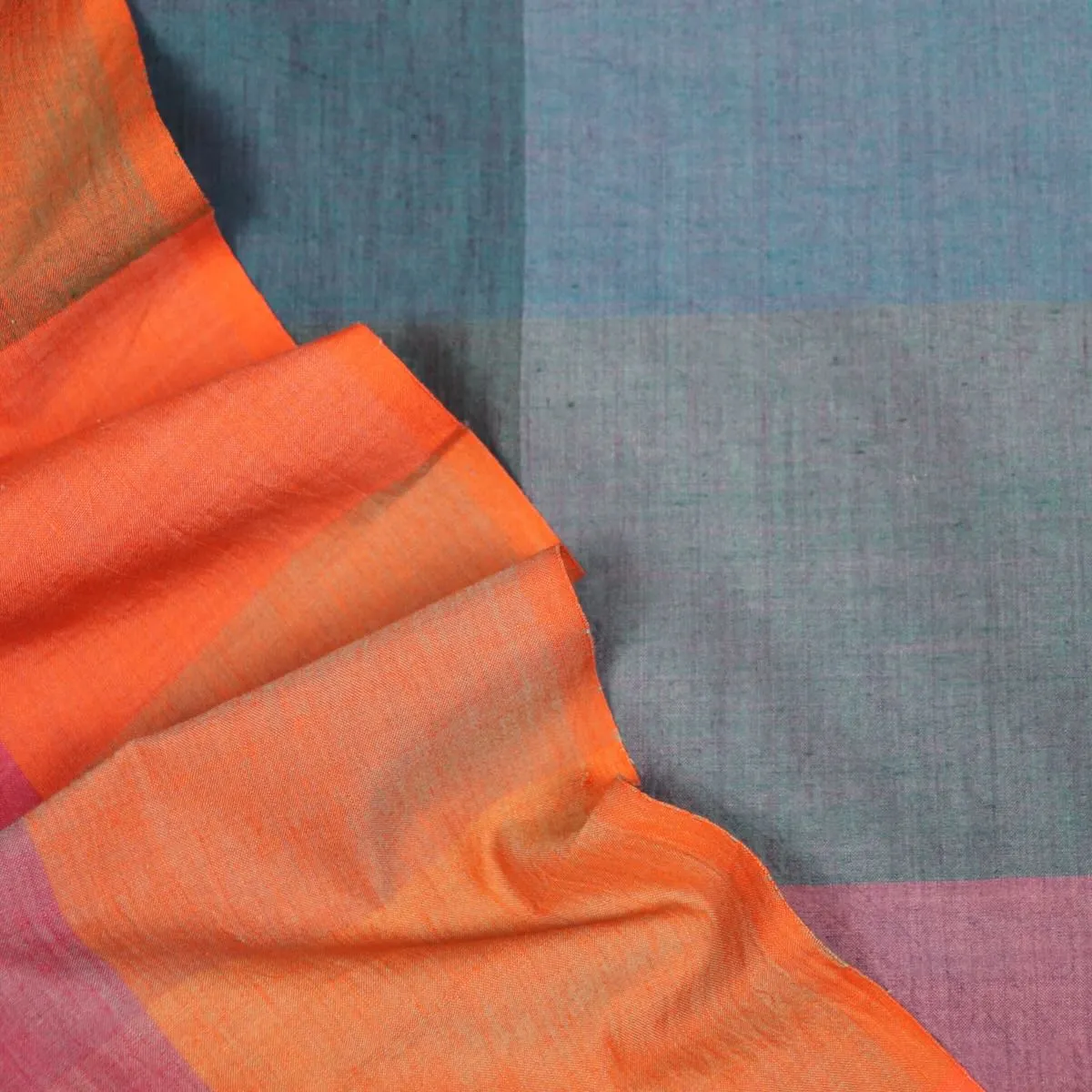 Rainbow Check Handloom Cotton — 0.39 Yard Remnant — Imperfect