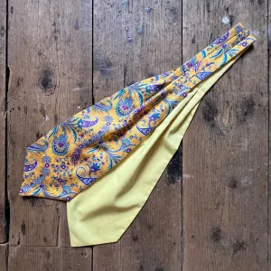 Regent - Cravat - Wool & Cotton - Yellow Paisley