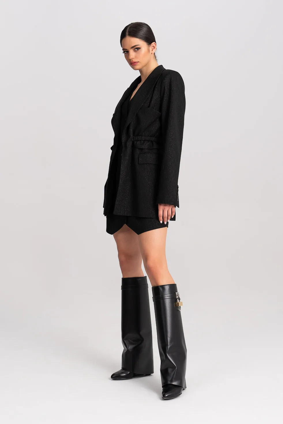 'Remi' Convertible Belted Cotton Blazer