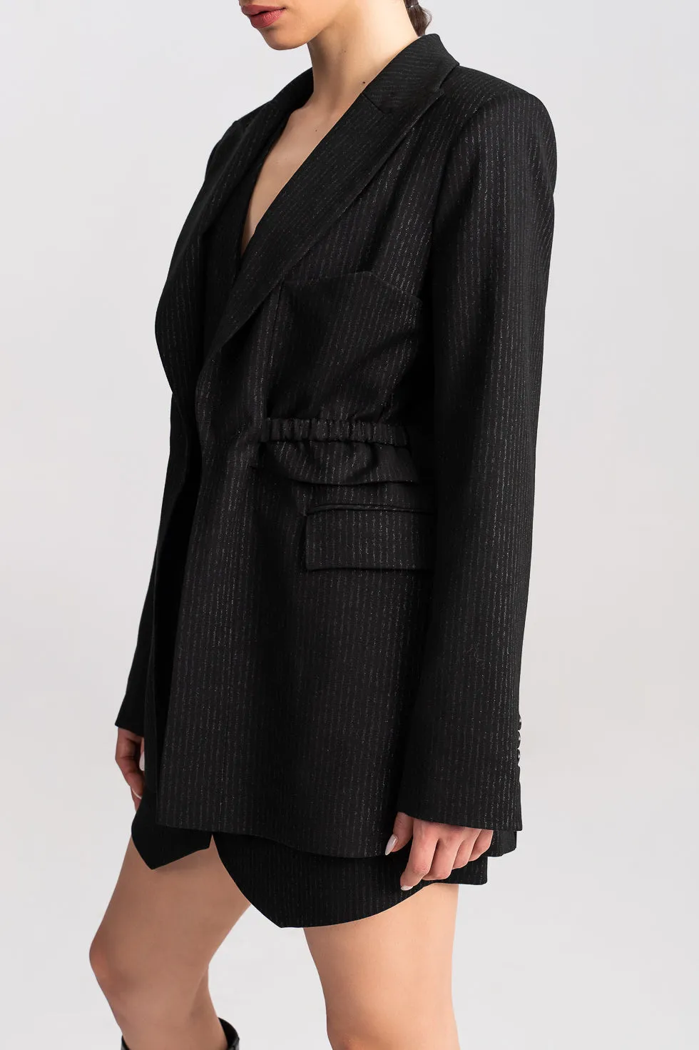 'Remi' Convertible Belted Cotton Blazer