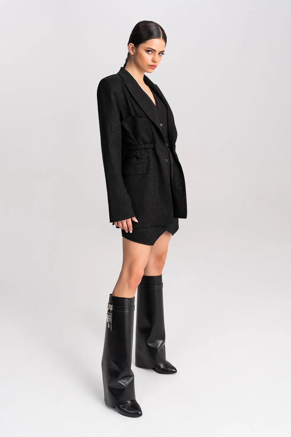'Remi' Convertible Belted Cotton Blazer