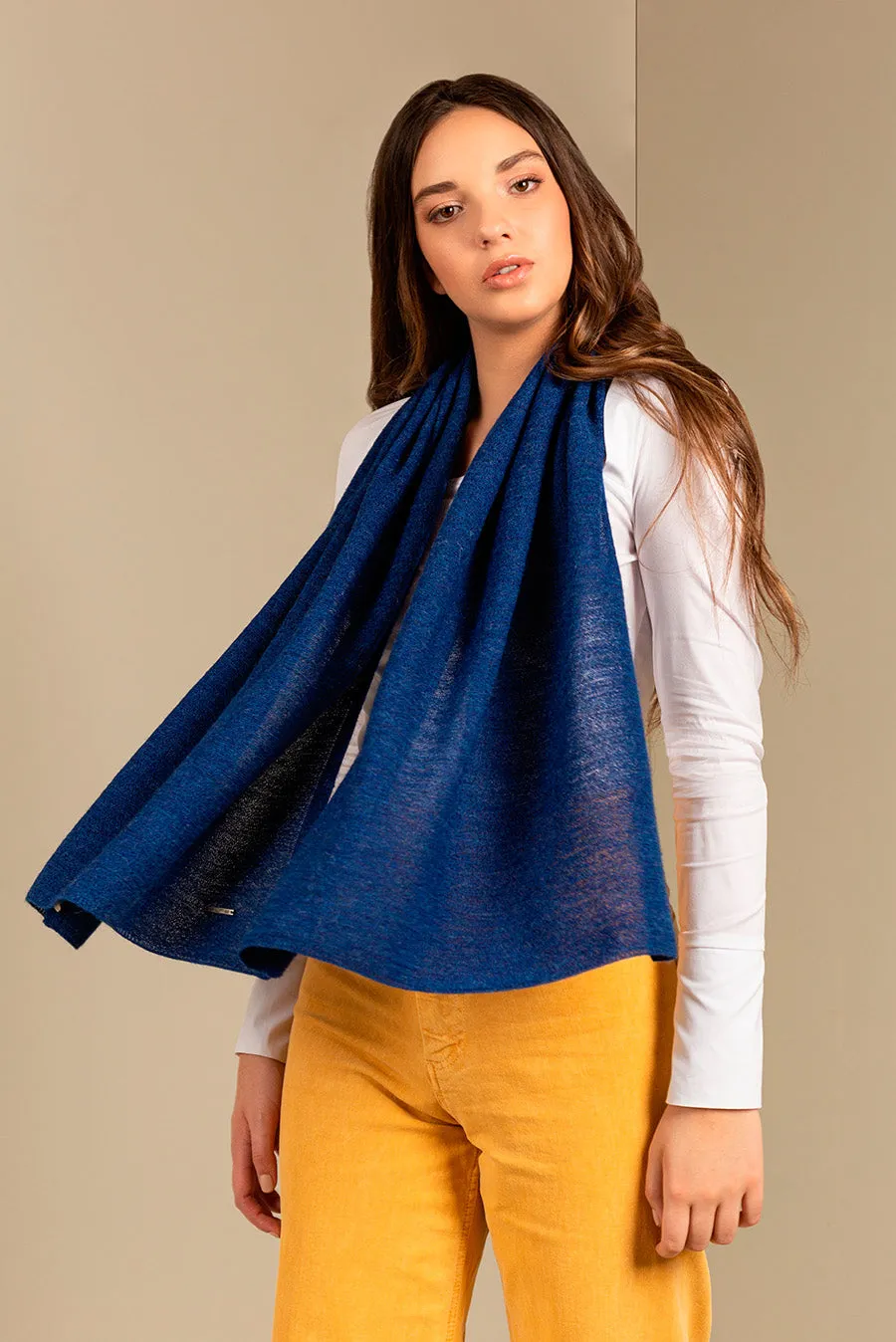 Sacha Shawl Baby Alpaca Color Bluestone