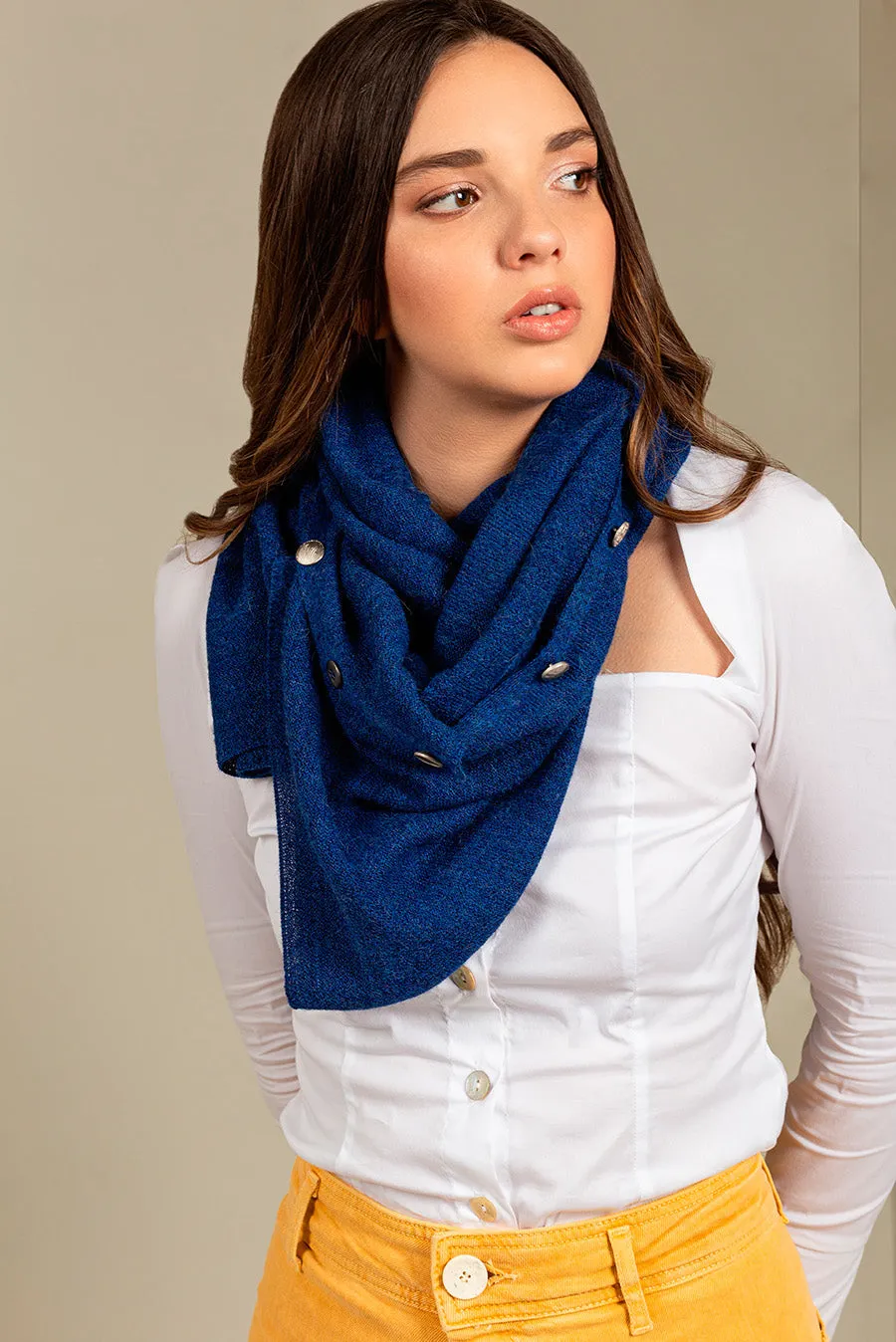 Sacha Shawl Baby Alpaca Color Bluestone