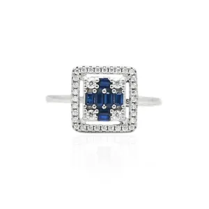 Silver Charm Blue Stone Ring