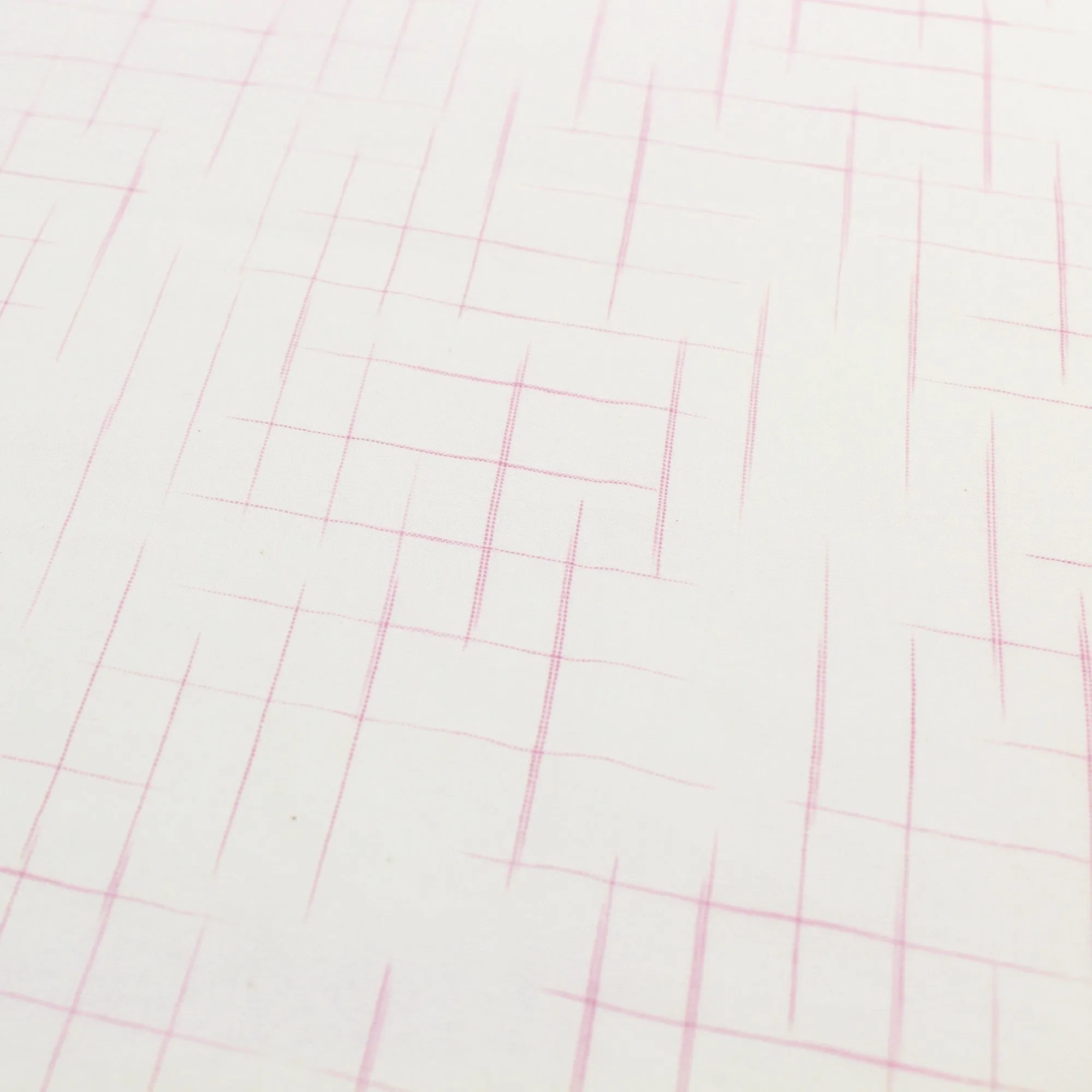 Swatch — Disappearing Check Handloom Cotton - Pink on Ivory