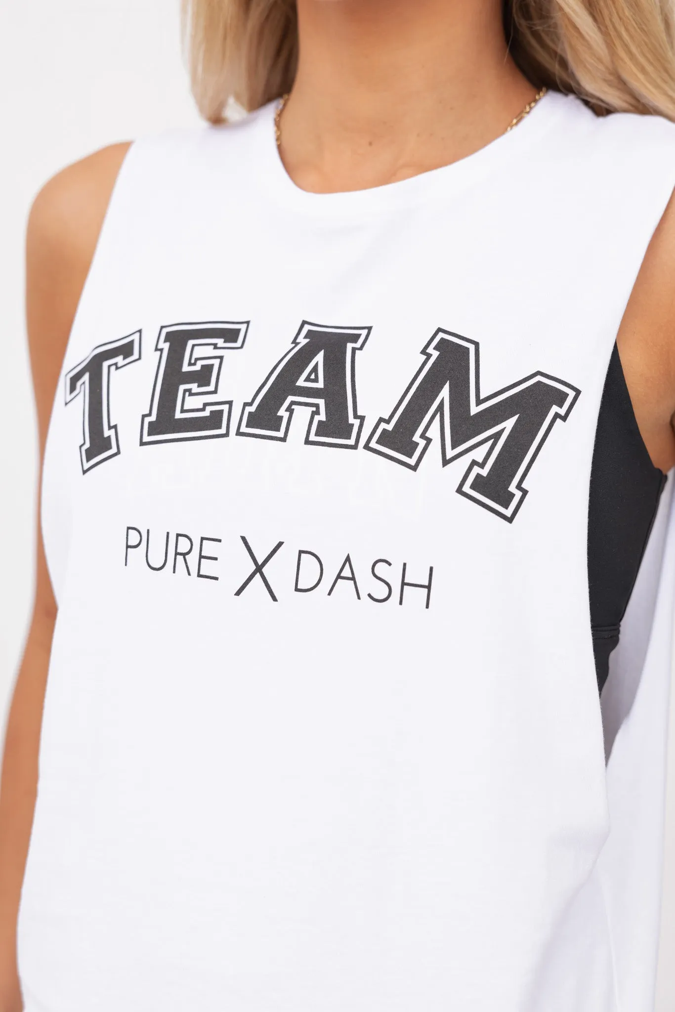 TEAM Pure Dash Tank - White