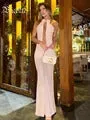 VC Christmas Dress Strapless Backless Red Structured Floral Embellished Mini Length Bodycon Celebrity Party Cocktail Dress