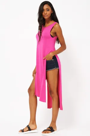Vest Dress with Double Side Slit Detail