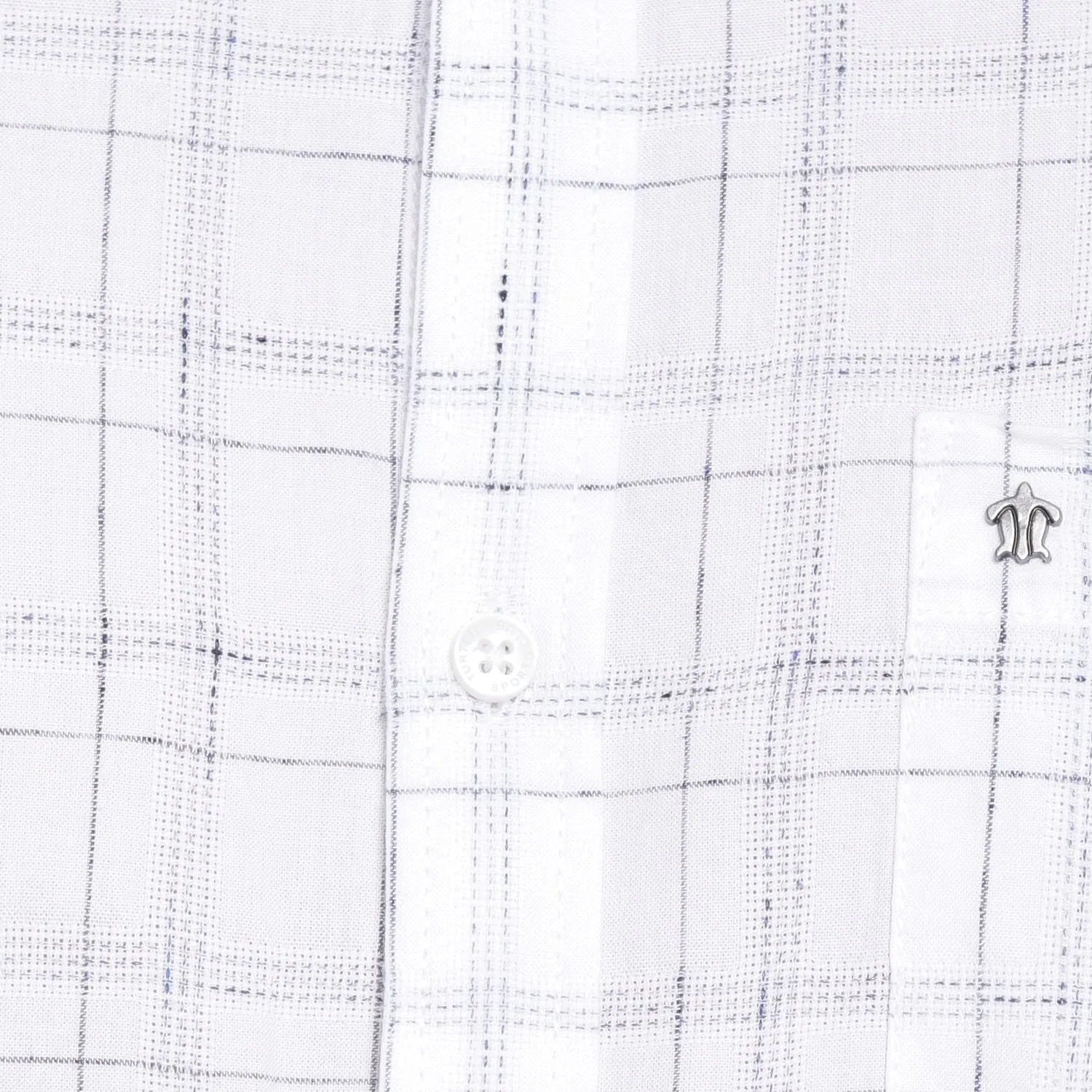 White Cotton Checked Slim Fit Shirt